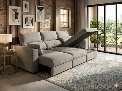 Ikea eskilstuna L shape sofa under storage