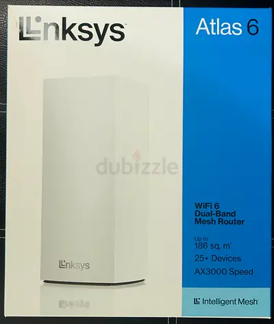 Linksys Atlas 6 WiFi 6 Dual-Band Mesh Router AX3000 Speed 25+ Devices