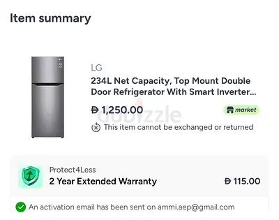 LG 234L Net Capacity Top Mount Double Door Refrigerator with Smart Inverter