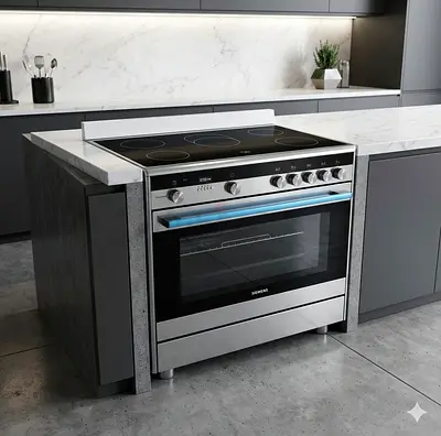 Siemens latest model IQ-700 full electric ceramic 5 hobs cooking range oven dual fan stove 90x60 BYR