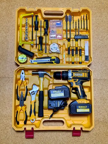 (DeWalt) - Cordless Drill Kit With 2 Batteries And Complete Tool Set In Case
