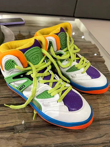 Authentic Gucci Basket Sneakers in Demetra