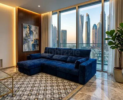 Luxury Velvet Sofa Bed – Deep Blue Color High-end velvet finishing gives a luxury feel. Comfortable