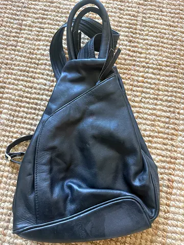 Jobis genuine leather black backpack - used
