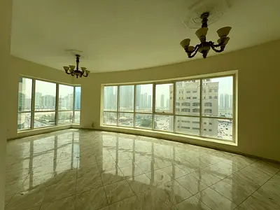 Luxury 3BR + hall + maid room, panoramic sea view | Free AC, parking, gym & pool | 1 month free | Free maintenance | Direct Dubai exit