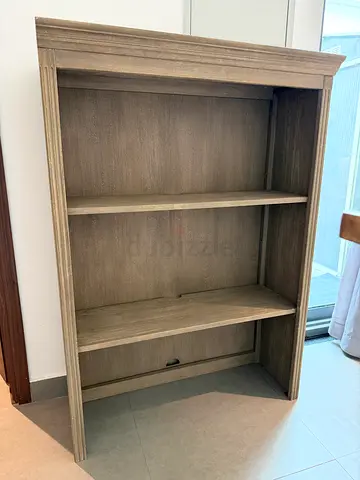 Modern wooden bookshelf / open shelving unit. 2-shelf bookcase /storage shelf