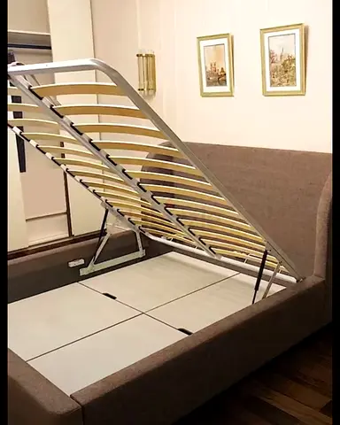 Fabric Ottoman Storage Bed with Hydraulic Lift