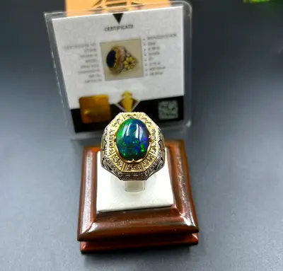 Natural Ethiopian opal stone, full fire, with certificate