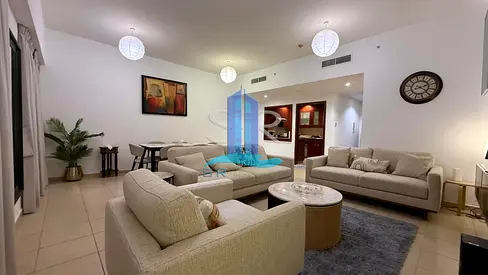 شقة مفروشة بغرفتي نوم | صدف 7 غرف نوم | إطلالة على المارينا والبحر