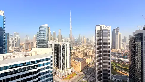 Full Burj Khalifa View - Furnished 2 bedrooms - Marquise Square Tower