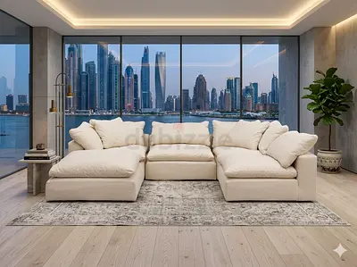 Marina home Luscious could feather 🪶 filled sofa with footstool