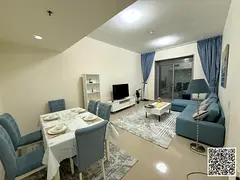 Luxury apartment for monthly rent, two bedrooms and a hall with a sea view, fully furnished with hig