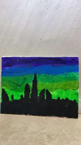 Colorful Abstract Cityscape Painting