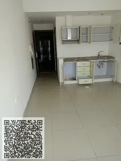 Studio apartment for annual rent in Al Rashidiya 2, Ajman, behind Falcon Towers, with balcony.