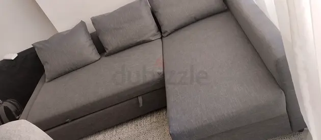 IKEA L Shape Sofa cum bed with big storage and you can fix the storage left or right anyside