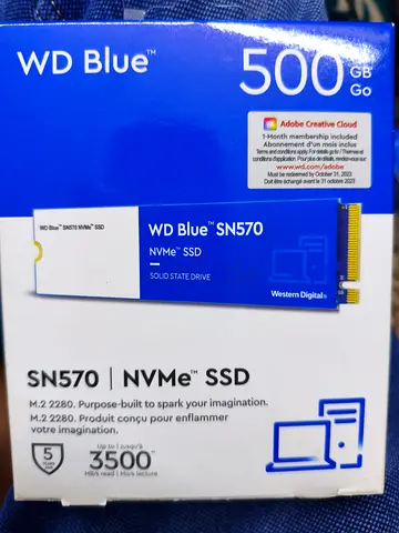 WD Blue SN570 500GB NVMe M.2 SSD (Sealed)