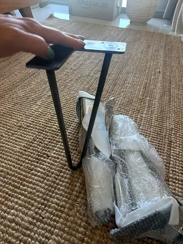 Selling: Black metal hairpin legs for table or bench — unused