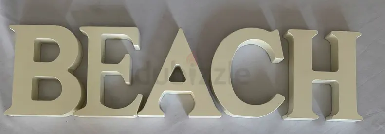 BEACH Decorative Letters