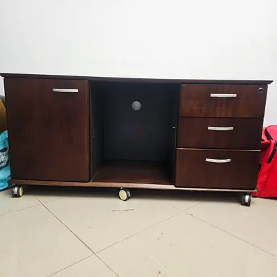Wooden Cabinet on Wheels