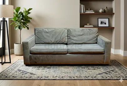 West elm two seater sofa bed with mattress
