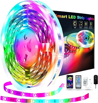 RGB LED Strip Lights for TV  Room – App Control, Music Sync, Remote (9.8ft)