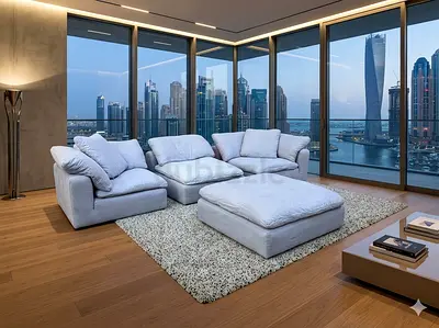 Marina home Luscious feather 🪶 filled sofa with footstool