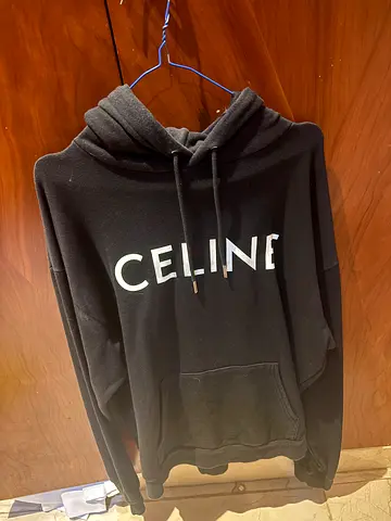 Designer Authentic CELINE LOOSE HOODIE IN COTTON FLEECE