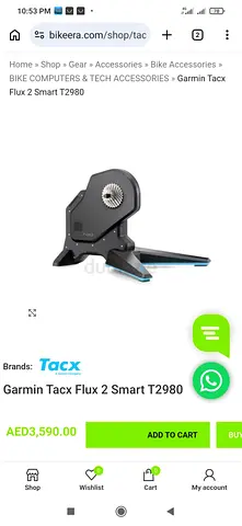 Garmin Tacx Flux SBike SmartTrainer BrandNew Condition With Casete NewModel Great Indoor Experienenc