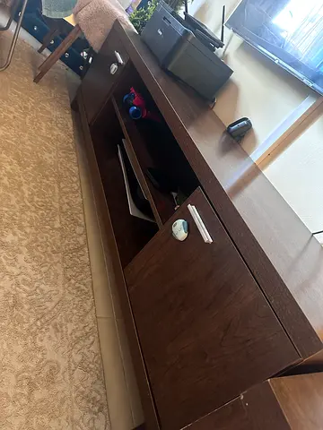 Dark brown TV unit / entertainment center - sturdy  clean