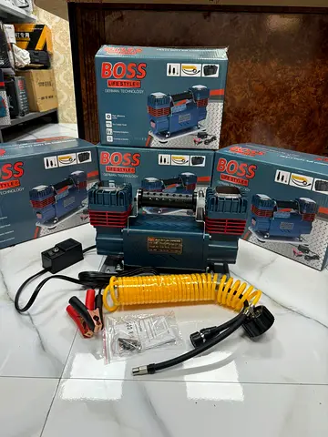 (Boss) - 12V Car Tire Inflator Air Compressor - Complete Kit
