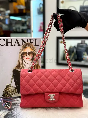 Chanel Red Classic Quilted Medium Double Flap Bag (Authentic/PreOwned)