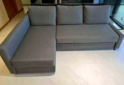 Ikea L Shape Sofa cum bed with big storage in L