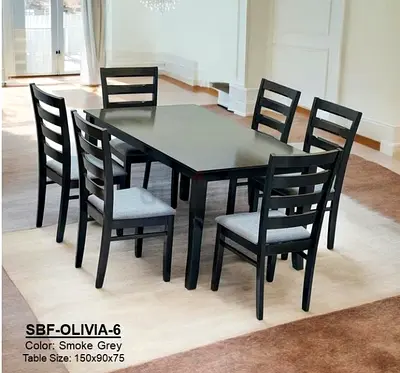 Brand New solid wood dining table 6 chairs in good quality available