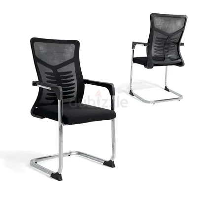 Ergonomic Mesh Visitor Chair | Sled Base Office Guest Chair