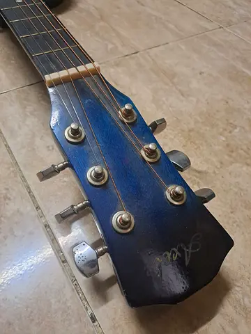 Blue acoustic guitar (used) - good playable condition