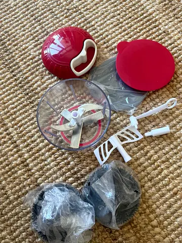 Manual Red Pull Food Chopper (Mini Processor) - Complete Parts