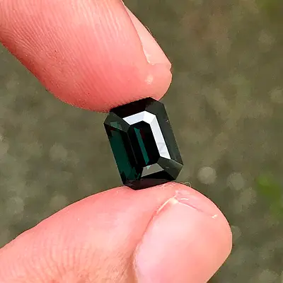 Natural Blue Spinel - Beautiful Emerald Cut Gemstone
