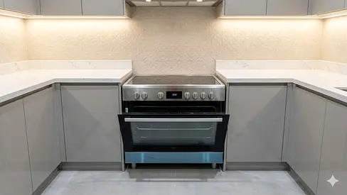 BEKO latest model full electric ceramic 5 hobs cooking range oven fan stove by hws