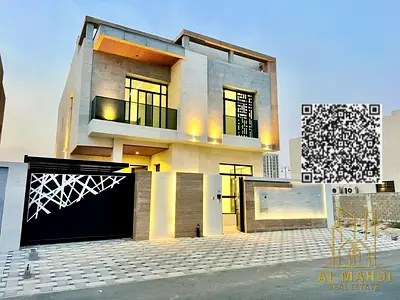 A villa with a price including electricity, water and air conditioning on the main street, ready to move in, in the most prestigious areas of Ajman. F
