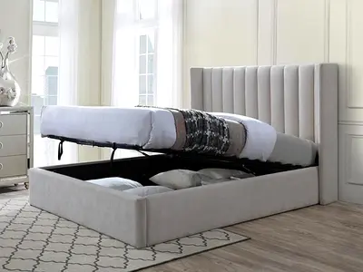 Stylish Upholstered Bed Frame with Storage