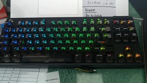Used full-size RGB mechanical keyboard - working