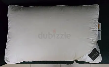 White bed pillow — lightly used