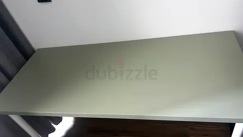 Olive/matcha green study desk — sturdy and clean