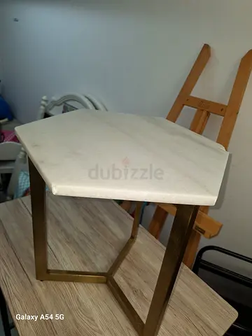 Stylish Hexagonal Table with Marble Top