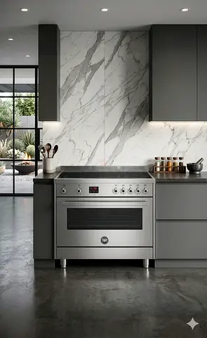 Bertazzoni latest model full electric ceramic 5 hobs cooking range oven fan stove 90x60 BY HWS