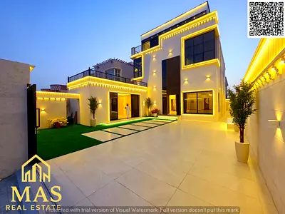 فيلا فاخرة للبيع في الروضة – عجمان | ثاني قطعة من شارع الشيخ عمار | تكييف مركزي