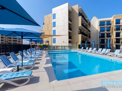 Studio For Rent in Al Hamra Village - Top Floor - Brand New