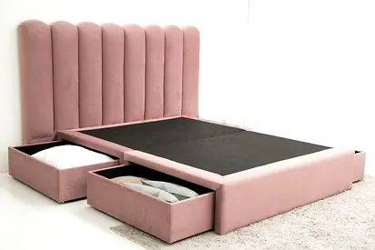 Brand New Luxury King Size Bed with Drawers - Fully Customizable Bedframe