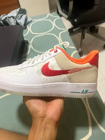 Nike Air Force 1 ‘07 PRM – Summit White / University Red