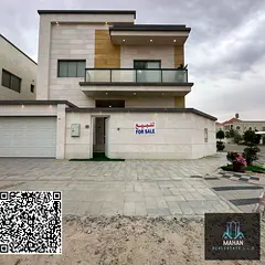 Villa for sale, corner of two streets, with electricity and air conditioning, only two years old, re